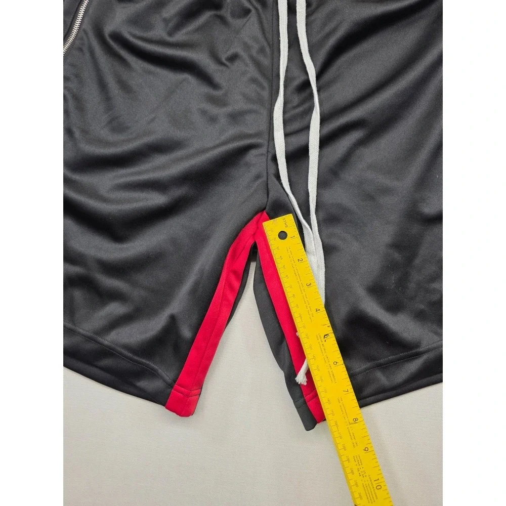 Crysp Denim Black Athletic Shorts Men's Large NWT Zip Pockets‎ Drawstring Street